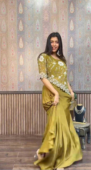 BellePoshak | Chinon Embroidered Lehenga