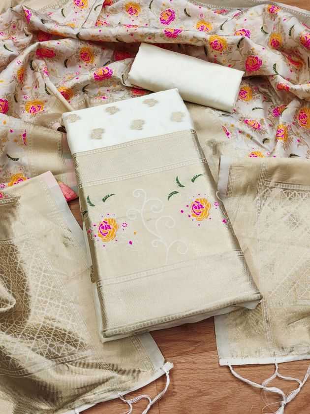 BellePoshak | Banarasi Soft Silk Unstitched Suits,                                                                   ...
