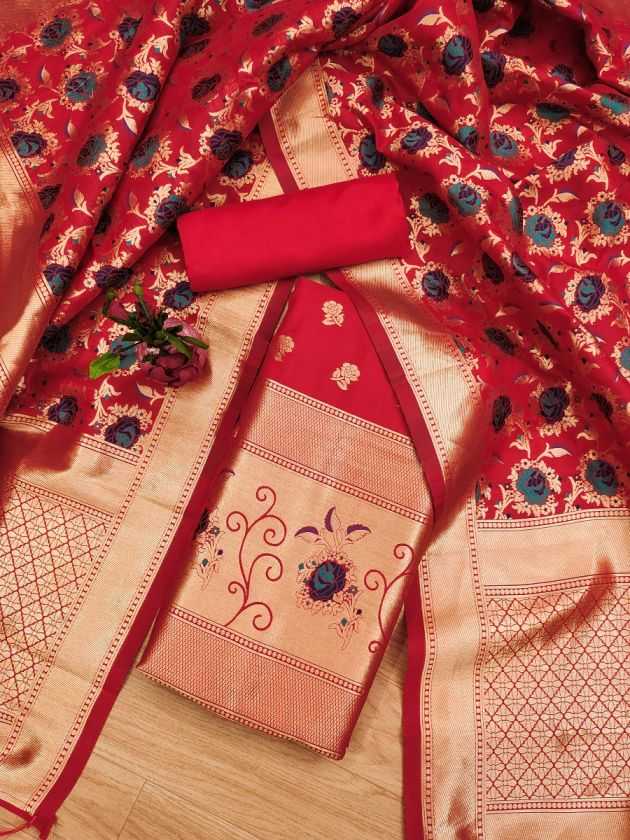 BellePoshak | Banarasi Soft Silk Unstitched Suits,                                                                   ...