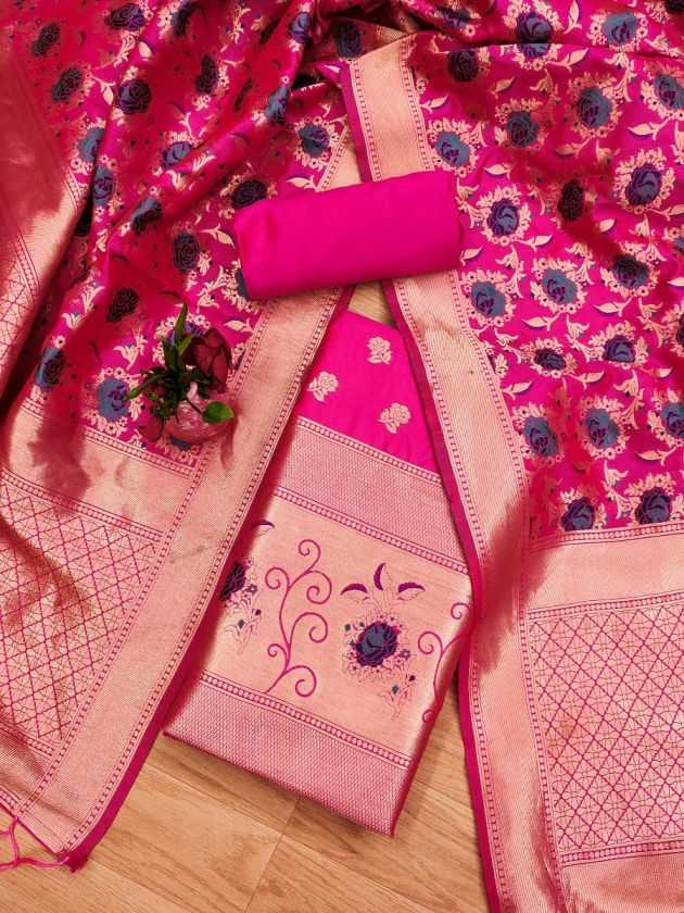 BellePoshak | Banarasi Soft Silk Unstitched Suits,                                                                   ...