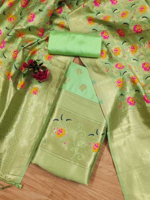 BellePoshak | Banarasi Soft Silk Unstitched Suits,                                                                   ...