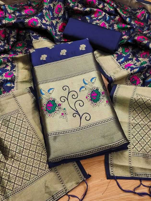 BellePoshak | Banarasi Soft Silk Unstitched Suits,                                                                   ...