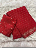 BellePoshak | Chinon Banarasi Silk Sarees,                                                                           ...