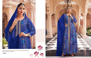BellePoshak | Chinon Silk Indo-Western Gown With Jacket,                                                             ...