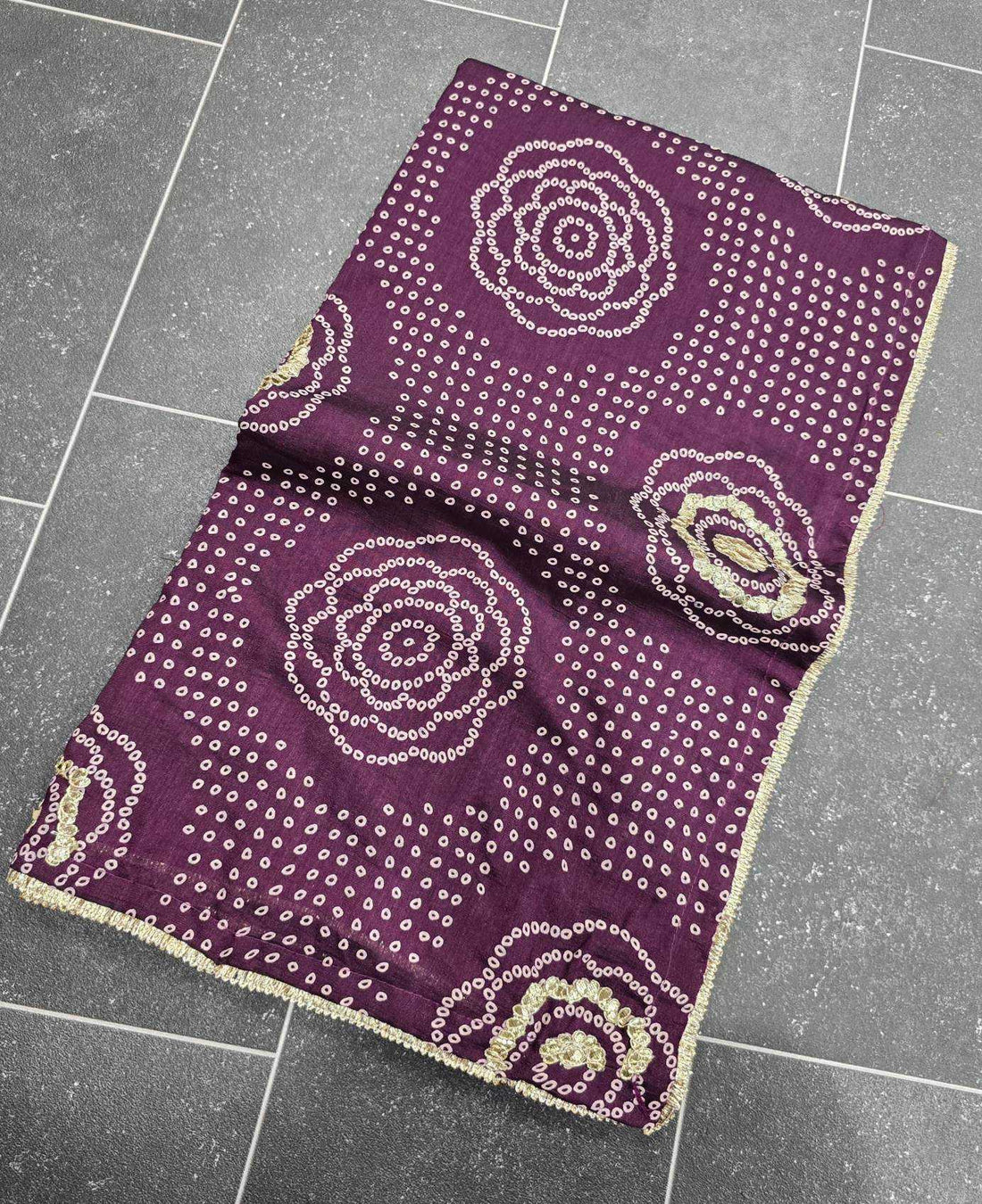 BellePoshak | Dola Silk Gota Work Saree – Ideal for Weddings and Celebrations