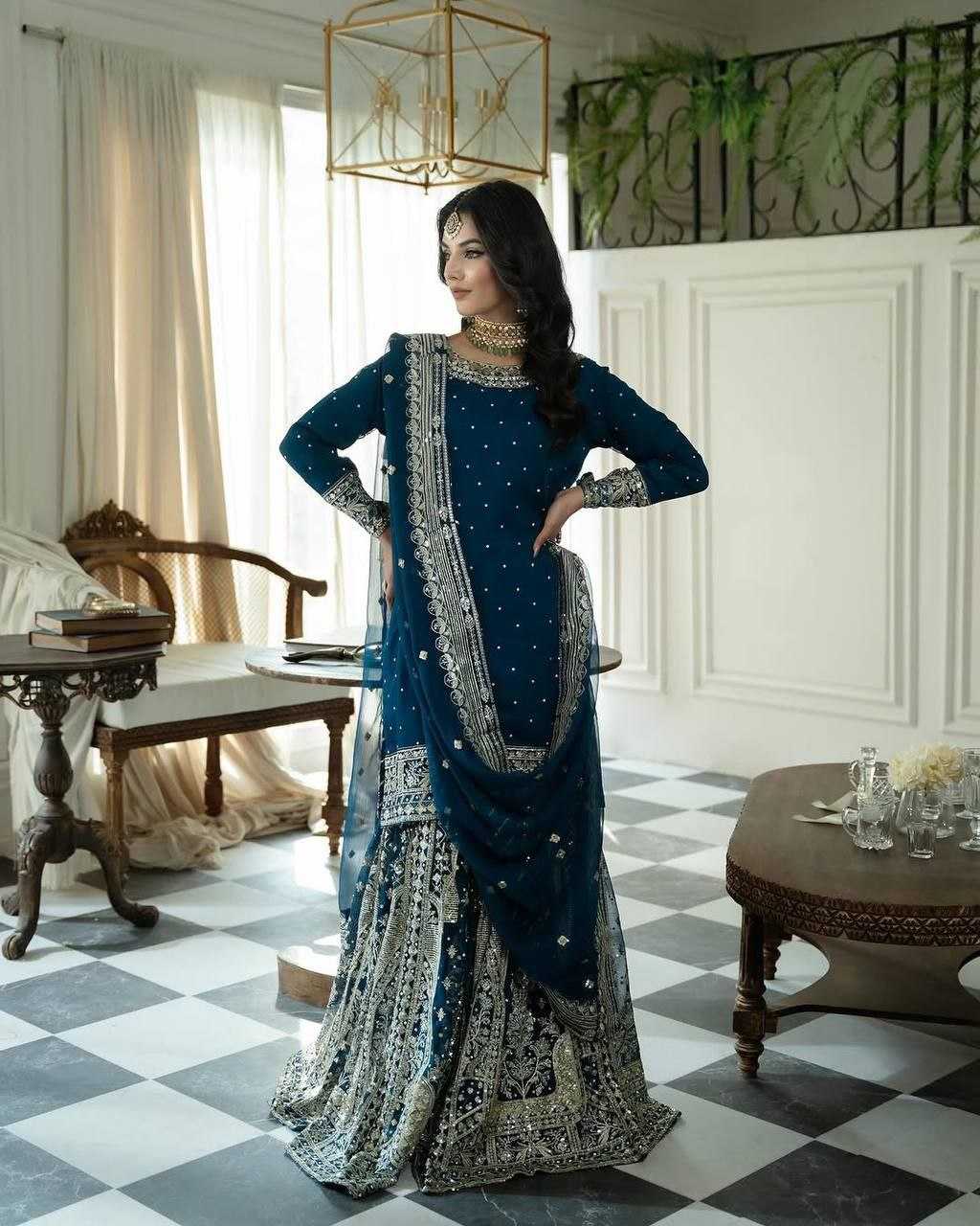 BellePoshak | Faux Georgette Embroidery Suits,                                                                       ...