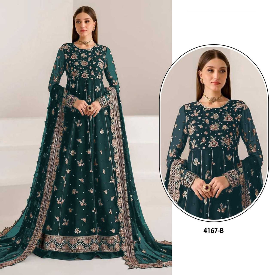 BellePoshak | Faux Georgette Embroidery Suits,                                                                       ...