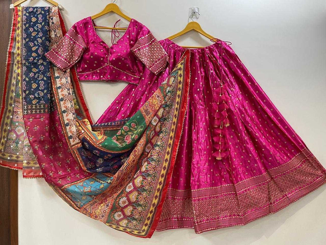 BellePoshak | Gajji Silk Fancy Lehenga,                                                                              ...