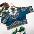 BellePoshak | Milan Silk Sequence Embroidery Blouse,                                                                 ...