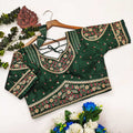 BellePoshak | Milan Silk Sequence Embroidery Blouse,                                                                 ...