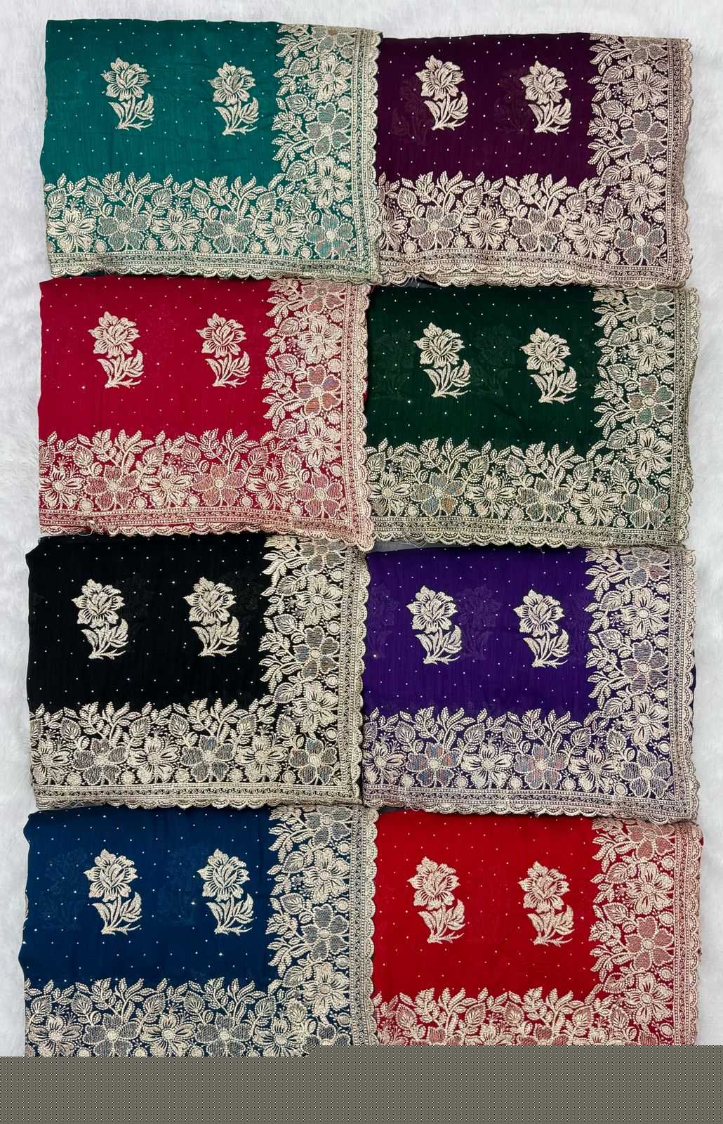 BellePoshak | Vichitra Silk Heavy Work Sarees,                                                                       ...